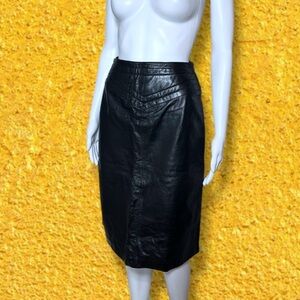 Vintage Tibor Leather Pencil Skirt